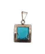 Beautiful Vintage Sterling Silver  Turquoise Pendant - $549.99 MXN