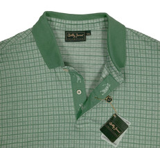 NEW Bobby Jones Collection Golf Shirt  XXL  Light Green With Green Plaid... - £95.56 GBP