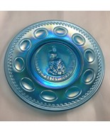 Vintage Wheaton Glass Betsy Ross Commemorative Plate 1969 Blue Carnival ... - $20.17 CAD
