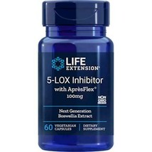 NEW Life Extension 5-LOX Inhibitor with Apres Flex 100 mg 60 Vegetarian Capsules - £15.41 GBP