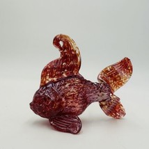 Japanese Goldfish Ryukin Figurine Blown Glass Craft Art Hand Interior Aquatic - £87.56 GBP