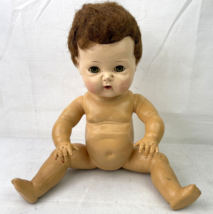 1950 American Character Doll TINY TEARS Drink &amp; Wet 15&quot; Rubber Body Rooted Hair - £9.15 GBP