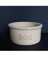 Vtg Robinson Ransbottom Pottery Dog Dish Roseville Ohio Yellow Ware - $39.99