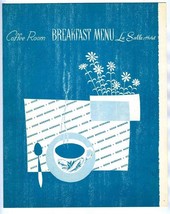 La Salle Hotel Coffee Room Menu Chicago Illinois 1950&#39;s - £37.35 GBP