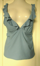 Wonderly Slate Blue Ruffled Tankini Top Size XX-Large - £15.60 GBP