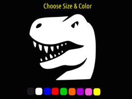 Tyrannosaurus Rex T Rex Fun Dinosaur Decal Window Wall Laptop Choose Size Color - £2.23 GBP+