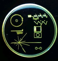 NASA Voyager Golden Record Enamel Pin Button Art Trajectory Diagram Figu... - $16.00