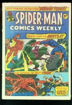 SPIDER-MAN Comics Weekly #15 1973-STEVE DITKO-JACK KIRBY-BRITISH-BEETLE-THOR Fn - £40.01 GBP