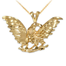 10K Yellow Gold Raven DC Pendant Necklace - £124.54 GBP+