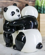 Ceramic Hugging And Dancing Giant Panda Bears Salt And Pepper Shakers Se... - $16.99