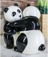 Ceramic Hugging And Dancing Giant Panda Bears Salt And Pepper Shakers Se... - £12.70 GBP