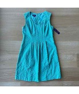Pendleton Eyelet Sleeveless Dress Aqua Sky Sz 6 NWT - £41.90 GBP