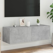 TV Wall Cabinet with LED Lights Concrete Grey 100x35x31 cm - £41.67 GBP