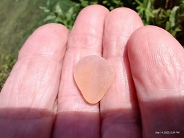 Genuine Sea Glass Beautiful yellow orange color  SEA241 - £6.30 GBP