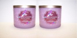 Bath &amp; Body Works White Lavender &amp; Eucalyptus 3 Wick Candle - x2  - £46.75 GBP