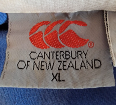 Canterbury Of New Zealand CCC Polo Rugby Shirt Size XL Blue Red Short Sl... - £23.67 GBP