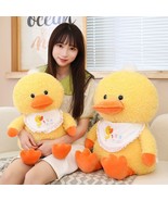 28-70CM Cute Fluffy Duck Plushie Dolls Kawaii Little Duck with Bib Pillo... - £18.12 GBP+