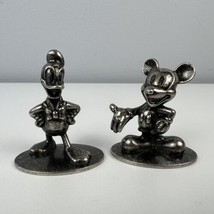 Magic Kingdom Board Game 2-inch Pewter  Mickey &amp; Donald Replacement Pieces - £7.88 GBP