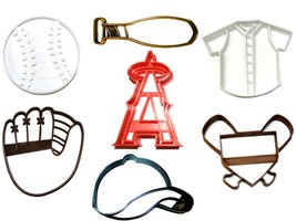 Los Angeles LA Angels MLB Baseball Team Logo Set Of 7 Cookie Cutters USA PR1292 - £16.41 GBP