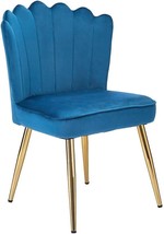 Teal Blue Canglong Velvet Accent Chair For Living Room, Bedroom, Or Guest Room, - £109.48 GBP