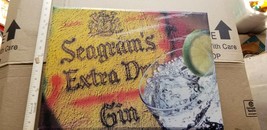 VINTAGE Seagrams Extra Dry Gin Advertising Bar SIGN A - $157.67
