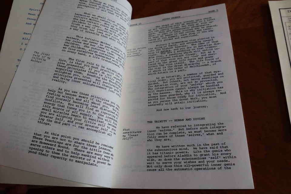 4x Astara's Book of Life 6th Degree Lessons 7 8 9 10 13 14 15 16 School 1979/80 Item image 13