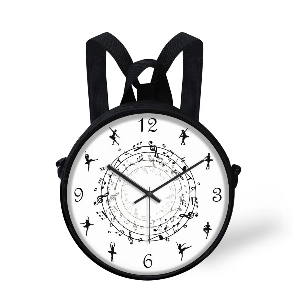 Customizable Fashion Circle Crossbody Bag Girls Round Clock Backpack Ballet Danc - $72.08