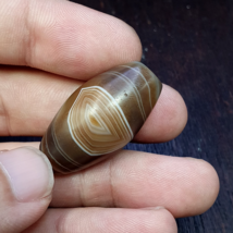 Antique old Himalayan indo tibetan eye sulumani agate bead top rare - $110.40