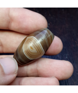 Antique old Himalayan indo tibetan eye sulumani agate bead top rare - $110.40