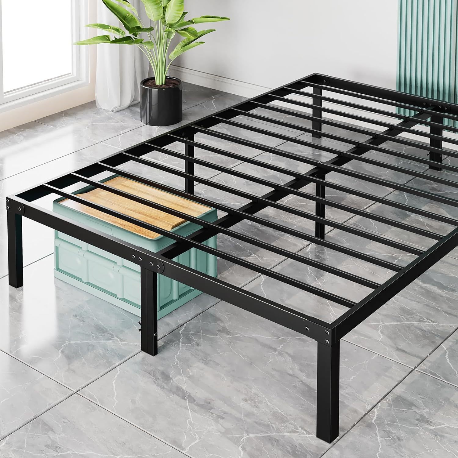 Sweetcrispy Queen Bed Frame - Heavy Duty Metal Platform Bed Frames Queen... - $70.99