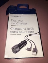 Insignia Double Port Car Charger Mini USB Charging NS-DDC01 Open Box - £17.62 GBP