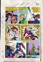 Original 1983 Captain America 284 color guide art page:Sal Buscema,Marvel Comics - $108.89