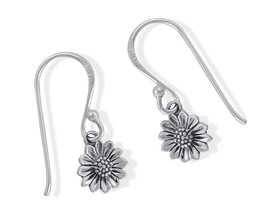 Jewelry Sterling Silver Sunflower Dangle Earrings - £76.20 GBP