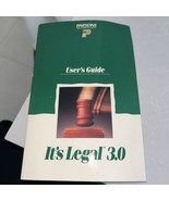 Parsons Technology: Its Legal 3.0 User Guide for IBM &amp; Compatible Comput... - $9.90