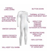 NWt&#39;s Unity St. Johns Bay Full One Piece Button-Up Thermal Long John Whi... - €36,03 EUR