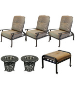 12 Pc patio outdoor heavy furniture adjustable chairs ice tables and covers - $3,903.00 CAD