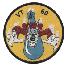 4.5&quot; NAVY NAVAL VT-60 TORPEDO SQUADRON WWII EMBROIDERED PATCH  - £27.93 GBP