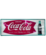 Vintage 1956 Coca-Cola Single-Sided, 1927 Design Tin Advertising Sign - £1,428.81 GBP