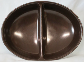 Franciscan Madeira 10 3/8&quot;  Oval Divided Serving Bowl Brown - £11.03 GBP