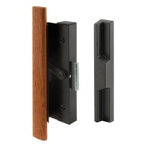 Prime-Line C 1126 Black Diecast Sliding Door Handle with Wood Handle, (Single Pa - £41.64 GBP