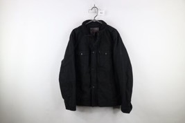 Vintage Y2K Levis Mens Size XL Faded Quilted Full Zip Chore Barn Jacket Black - £55.30 GBP