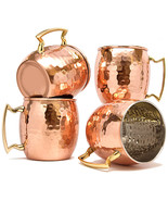 Copper Mug Set Of 4 Nickle Lining Tea Coffee Juice wine vodka cocktail Mug - $60.59