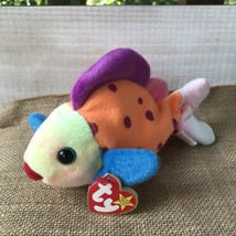 Vtg 1999 Retired TY Beanie Babies Lips the Fish Rare with Errors! - £74.32 GBP