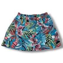 LOFT Skirt Size Medium W30in Waist Mini Skirt A-Line Skirt Tropical Floral Print - £22.88 GBP