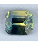 Bi Color Sapphire 100% Natural 4.05 Cts Emerald Shape Gemstone for Anniv... - £3,126.69 GBP