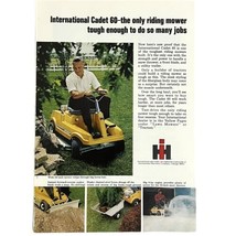 Vtg 1969 International Harvester Cadet 60 Riding Mower Magazine Print Ad 7 x 10 - £6.04 GBP