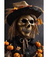 Halloween Scare Crow AI Digital Image Picture Photo Wallpaper Background... - £1.54 GBP
