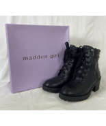 Madden Girl Women&#39;s Combat Boots Black Lace / Zipper Size 7 M - $84.07 CAD