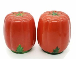 Orange Pumpkin Pepper Shaped 3&quot; Tall Salt And Pepper Shaker Made In Japan - £10.17 GBP