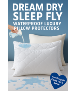  Waterproof Quilted Pillow Protectors with Zipper | 2 &amp; 4 Pack | Queen &amp;... - $23.27+